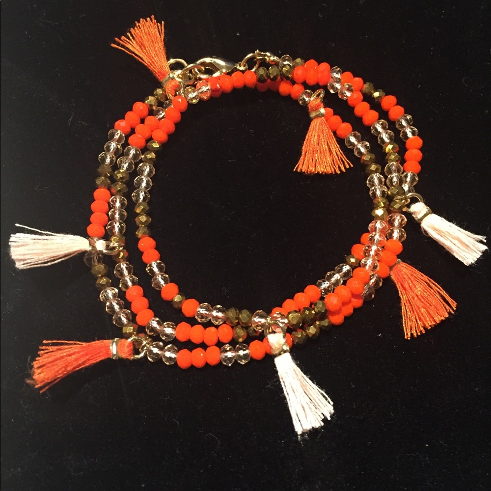 Ella Beaded Bracelet : Coral